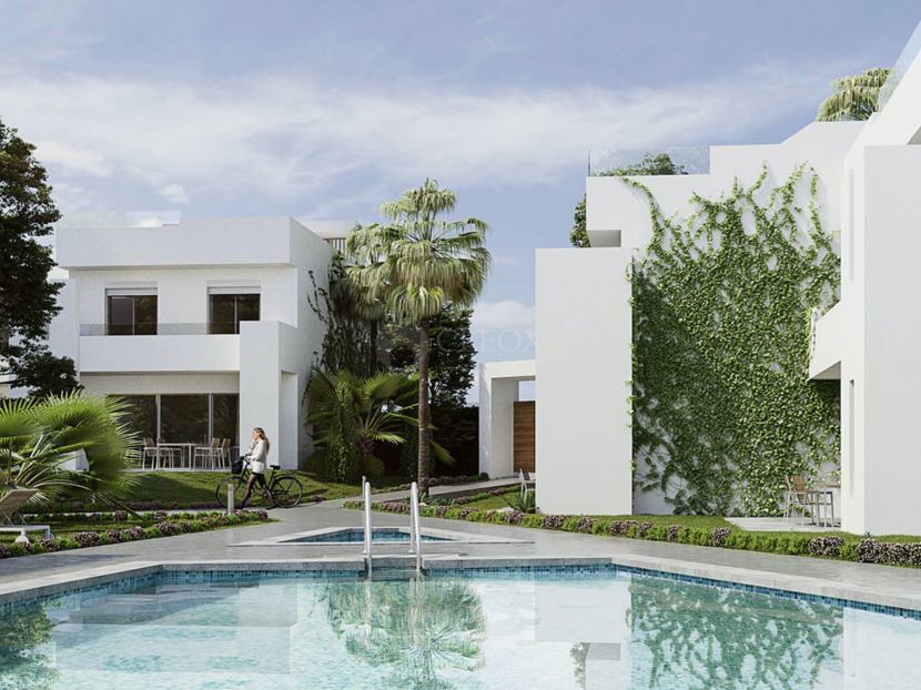 Modern new semi detached houses for sale in Nueva Andalucia, Marbella