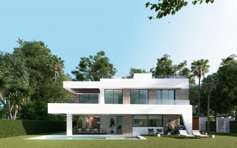 Off plan modern villa, 300 m from the beach in Marbella East