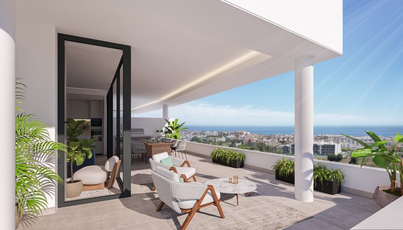 Luxurious apartments with panoramic sea views in Estepona
