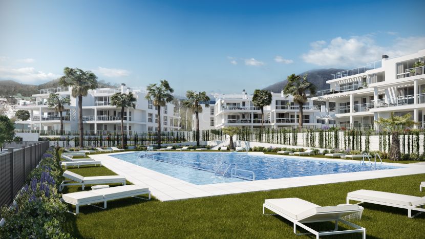 New contemporary apartments in the typical Andalusian town of Benahavis