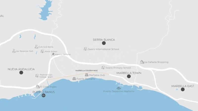 Marbella Golden Mile map