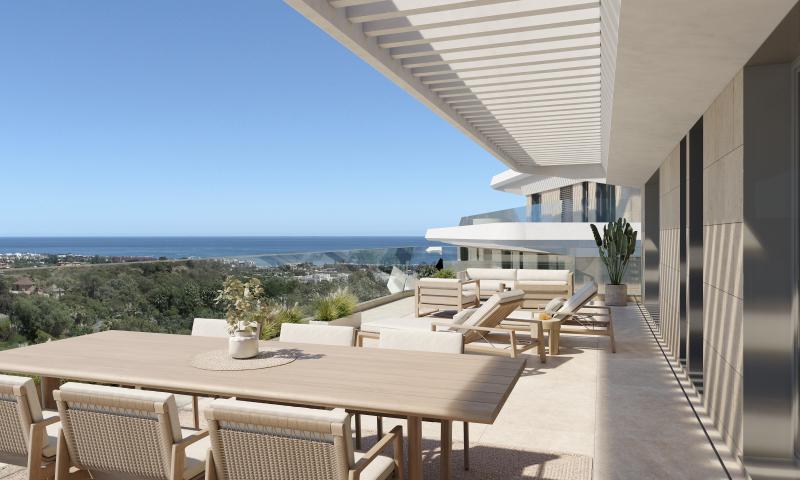 Flats and penthouses in Estepona with stunning sea views