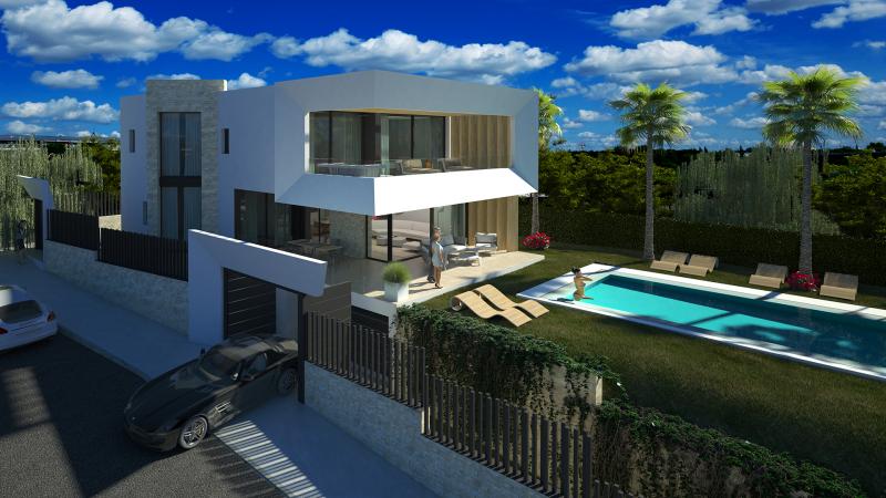 Moderne fem værelses, sydvendt villa i La Reserva de Marbella