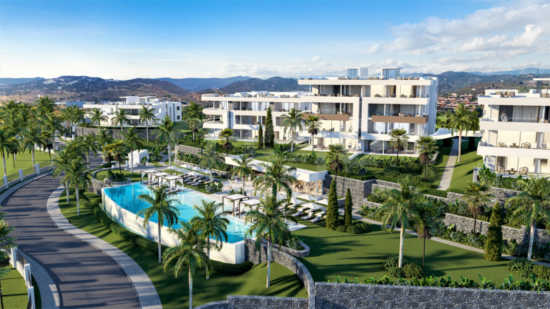 New development of contemporary apartments in Santa Clara Golf