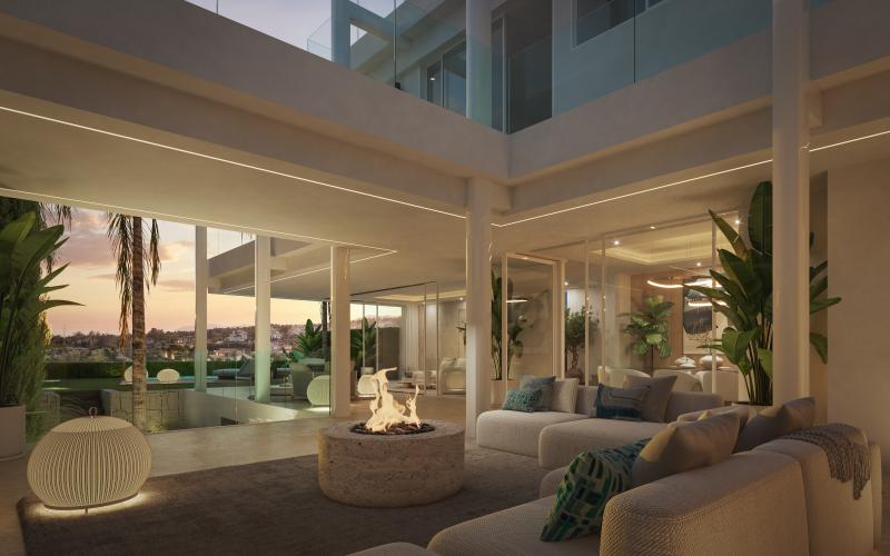 Villa de lujo en Marbella, zona Valdeolletas, con piscina privada y vistas al mar