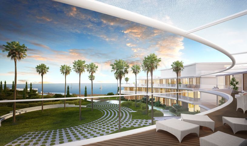 Luxurious development front line beach in Estepona