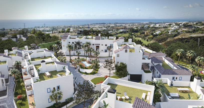 Andalusian village with stunning sea views in Benahavis