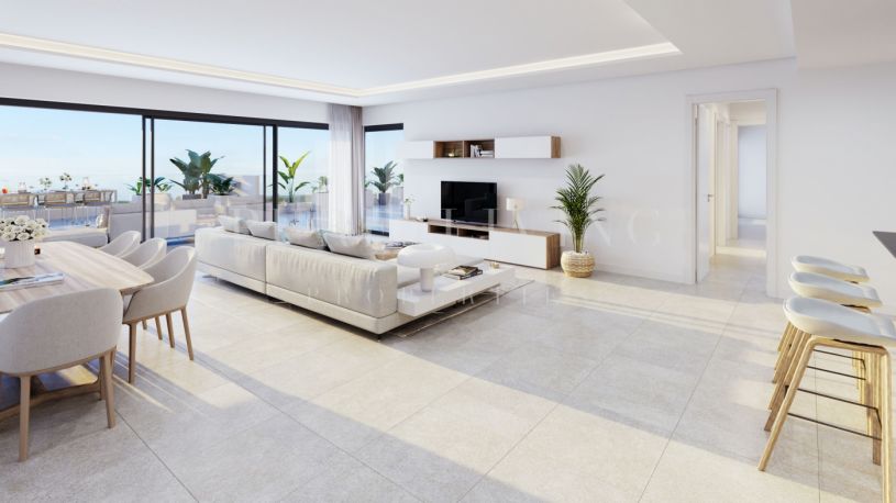 Appartementen met grote tuinen en duplex penthouses met droomterrassen in Estepona