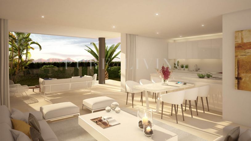 Bel appartement avec vue panoramique sur la mer à Cabopino, Marbella