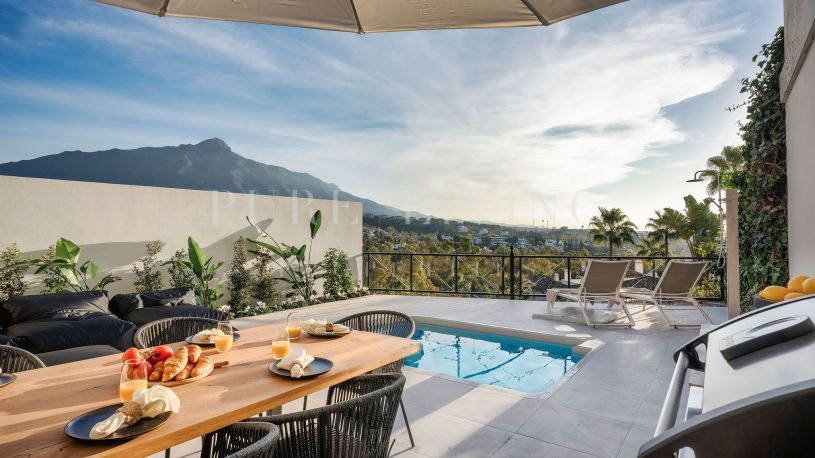 Appartement magnifique avec vue imprenable et piscine privée à Palacetes Los Belvederes