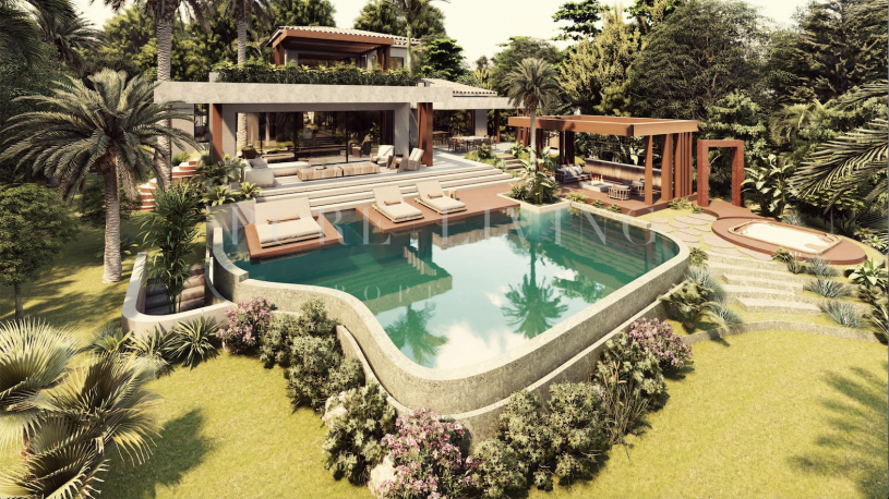 Nueva villa de lujo estilo Balinés a la venta, con cinco dormitorios en la exclusiva Milla de Oro