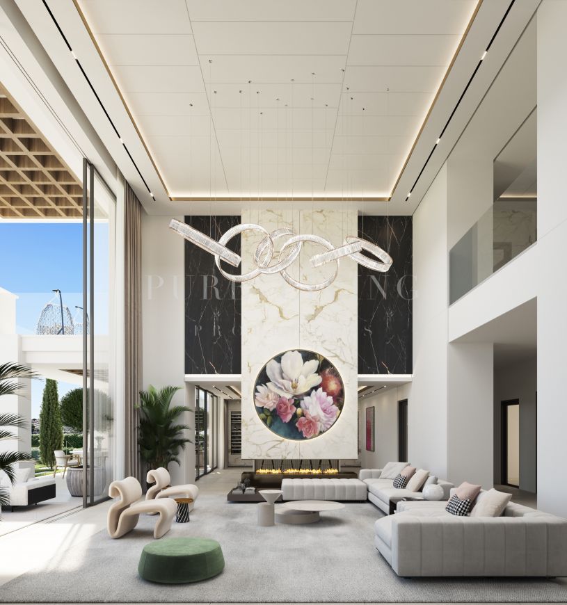 Moderne frontline golf villa in Los Flamingos Golf, Benahavis