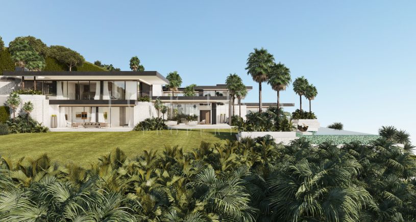 Spectaculaire turn key projectvilla met zeven slaapkamers en panoramisch uitzicht in het exclusieve La Zagaleta, Benahavis