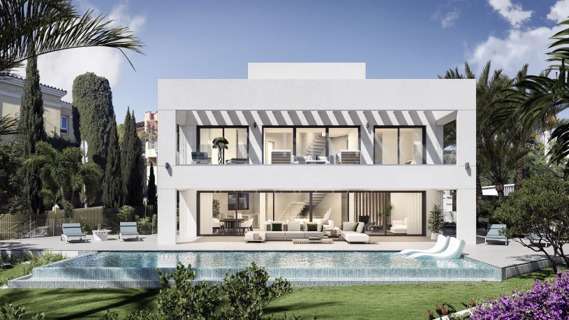 New project contemporary four bedroom villa in Guadalmina Baja, Marbella