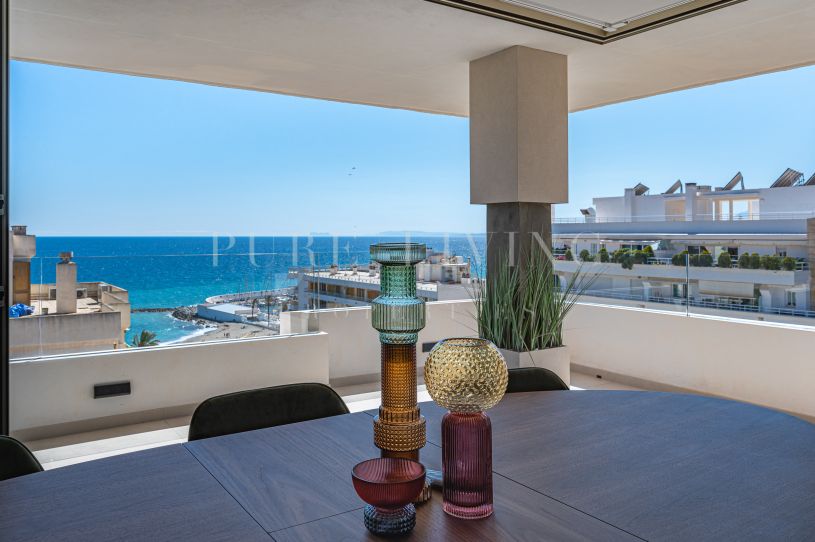 Magnificent newly refurbished 3 bedroom beach side apartment with panoramic sea and mountain views.