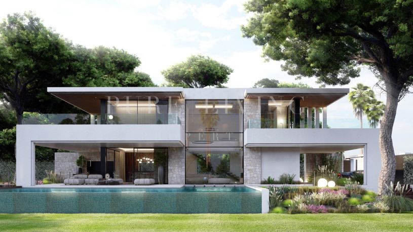 Exclusive Opportunity: Frontline Golf Plot with Luxury Villa Project in Artola Alta, East Marbella