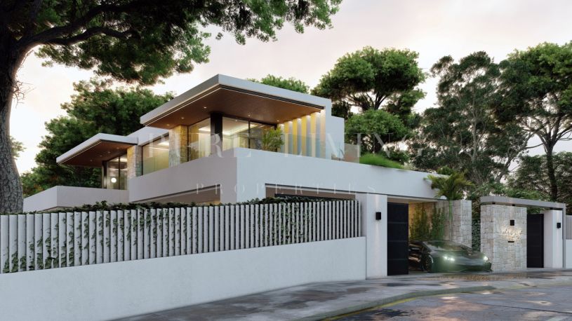 Exclusive Opportunity: Frontline Golf Plot with Luxury Villa Project in Artola Alta, East Marbella