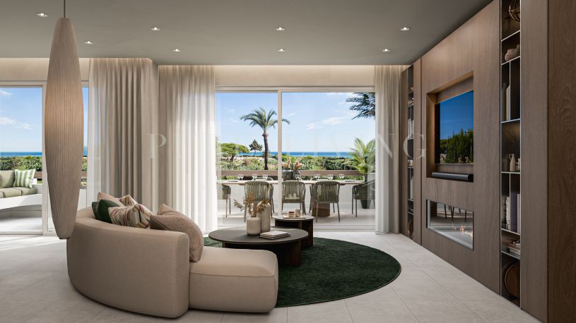 Vida Contemporánea con Vistas al Mar en Palm Beach, Marbella Este