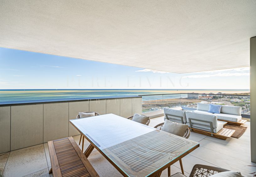 Modern appartement met 3 slaapkamers in de Toren van Malaga met panoramisch uitzicht op zee