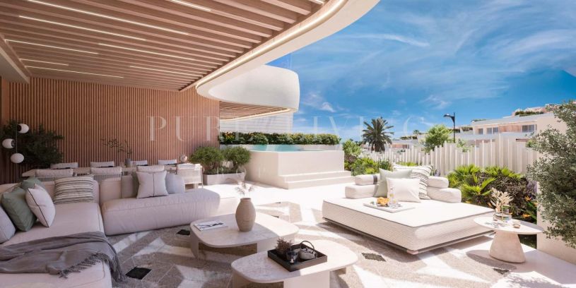 Luxe Kustleven: Duplex Appartement met 2 Slaapkamers op de Begane Grond met Privézwembad in Dunique Marbella