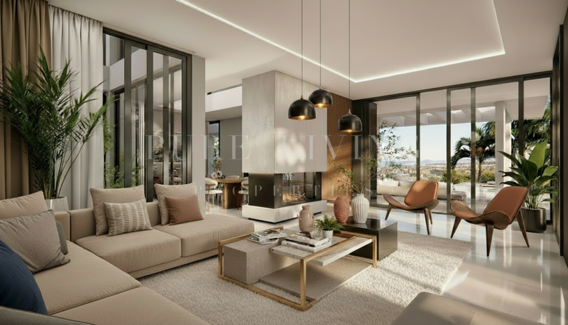 Villa de luxe neuve de 5 chambres avec vue sur la mer située dans le quartier prisé de Nagüeles, Marbella Golden Mile