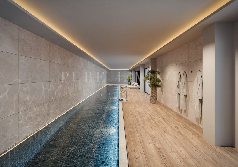 Modern appartement met twee slaapkamers en panoramisch zeezicht, gelegen in het exclusieve Altos de Los Monteros