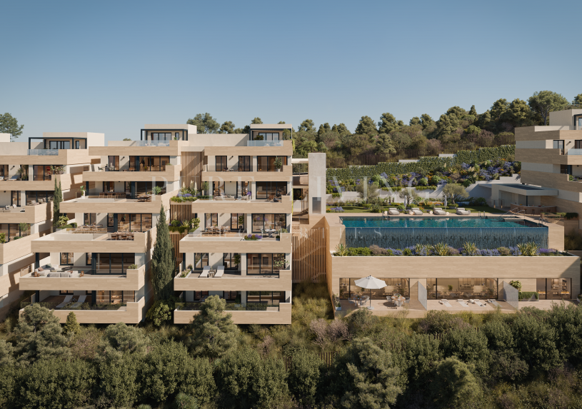 Modern appartement met twee slaapkamers en panoramisch zeezicht, gelegen in het exclusieve Altos de Los Monteros
