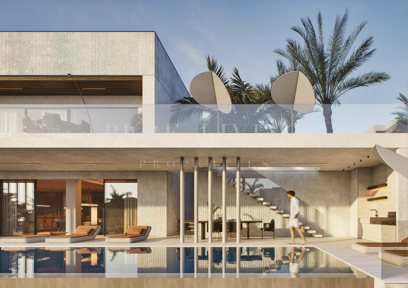 Brand new contemporary villa under construction in La Alqueria Benahavis