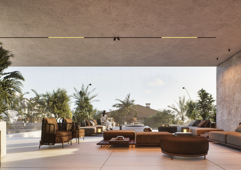 Brand new contemporary villa under construction in La Alqueria Benahavis