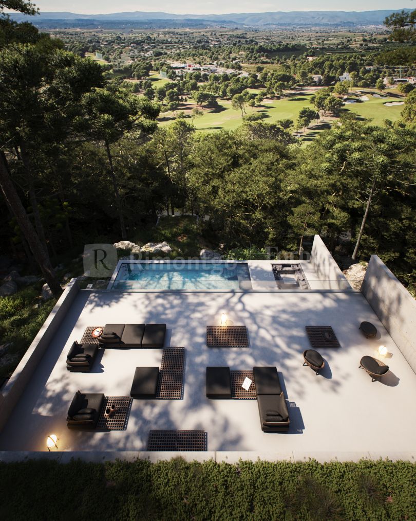Vanguardista villa en construcción en la preciosa, segura y privada Urbanización el Bosque, Chiva.