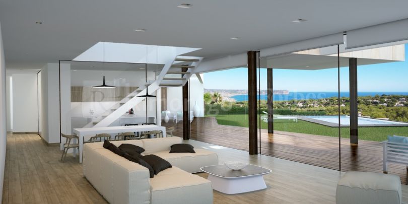 Projet de villa en construction avec vue sur la mer à Jávea.