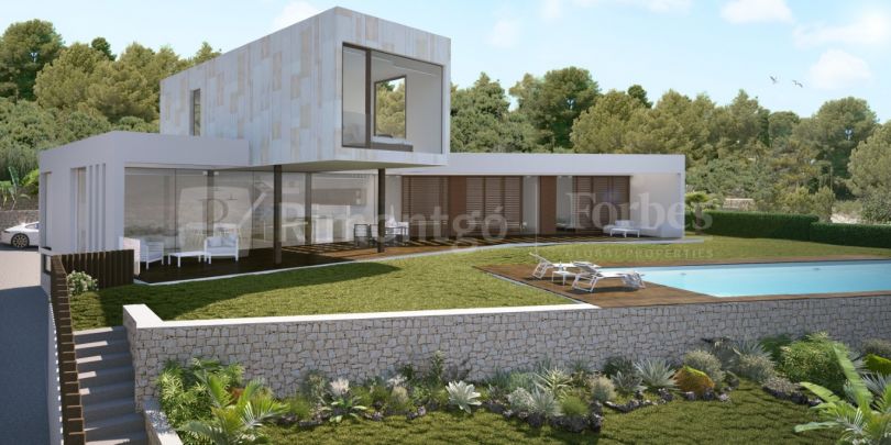 Projet de villa en construction avec vue sur la mer à Jávea.