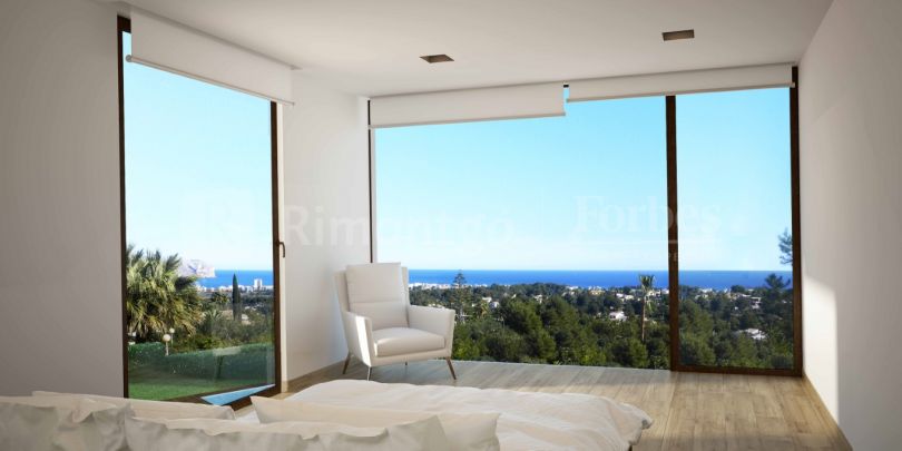 Villa construction project with views of the sea in Jávea.