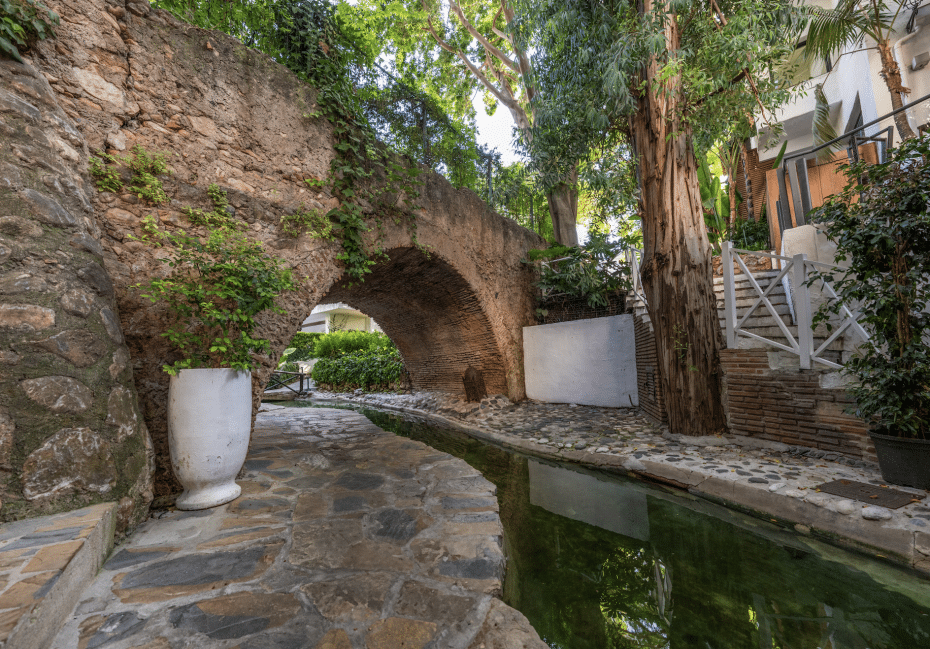 The ancient Roman bridge of Puente Romano