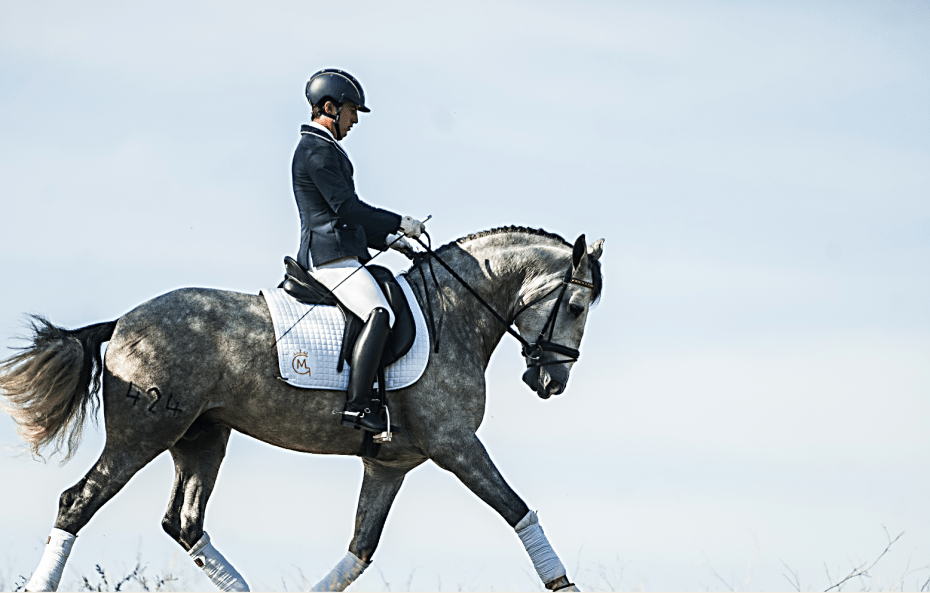 Photograph of man riding horse in Marbella 