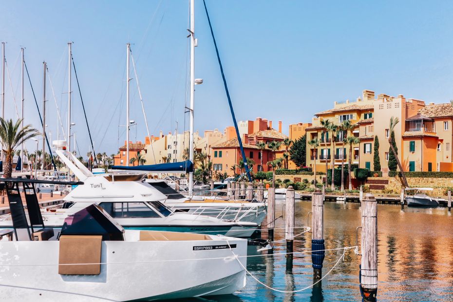 Fotografía del Puerto de Sotogrande en el sur de España 