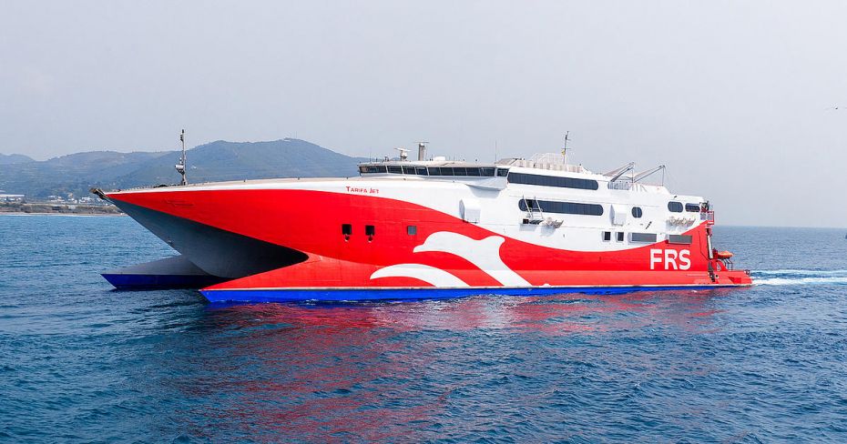 Photograph of an FRS Ferry from Tarifa to Tangier.