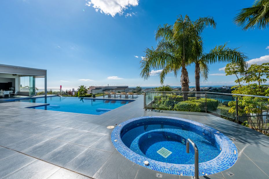 Vistas desde Villa Blue Lagoon en Los Flamingos, Estepona 