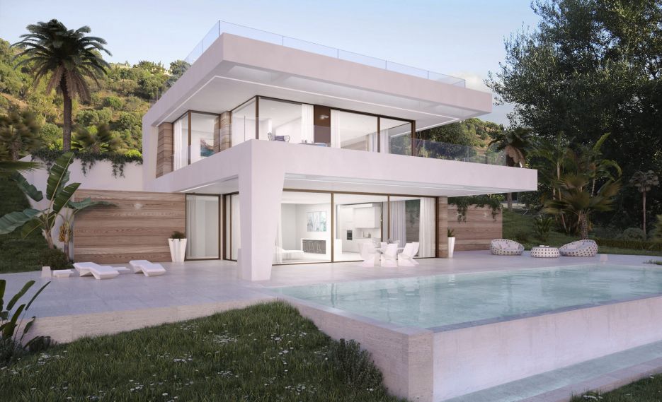 New project of 5 frontline golf villas in La Resina