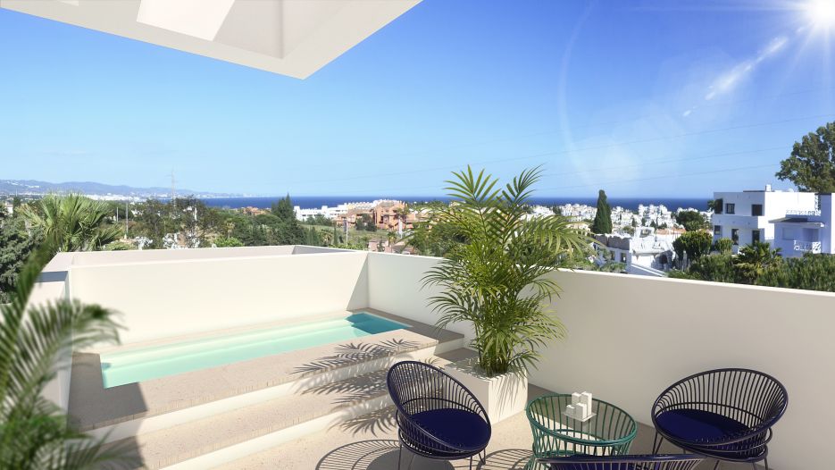 Modern villa with sea views for sale off-plan in Nueva Andalucia
