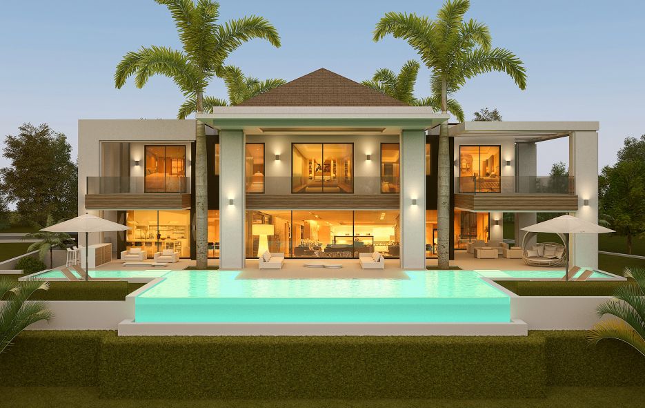 New villa with panoramic views