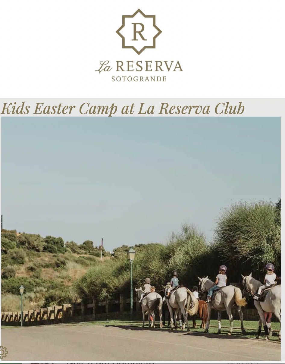 Semana Santa - Easter camp at La Reserva 2023