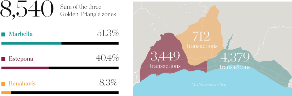 Total Transaction 2025 - Marbella, Benahavis, Estepona - Real Estate Market