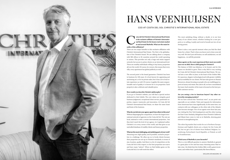 Hans Veenhuilsen Ceo at Costa del Sol International Real Estate