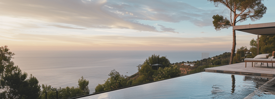 infinity pool in Malaga city