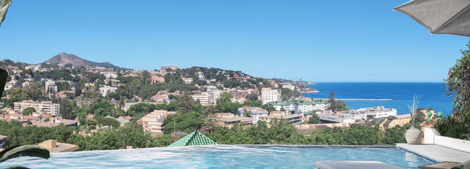 Malaga Este villa con vistas al mar