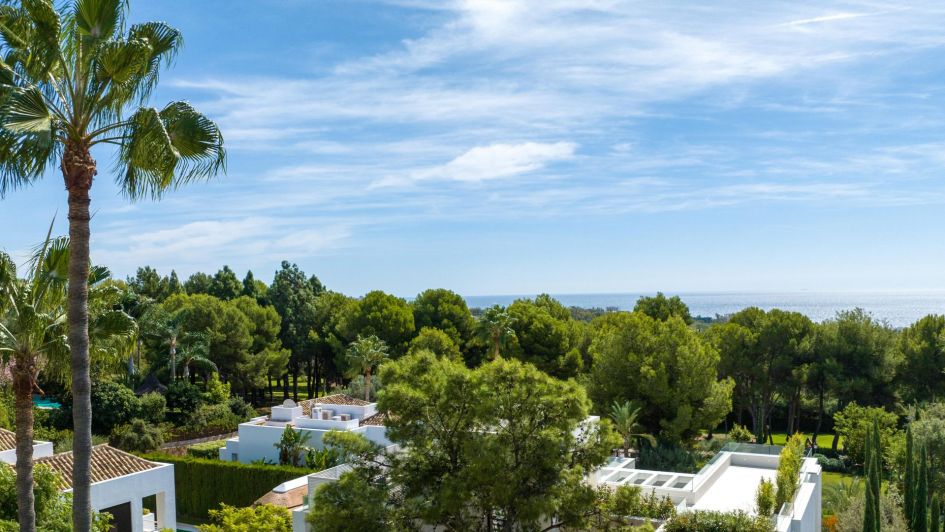 Mediterranean Sea view from villa in Altos Reales, on Marbella Golden Mile