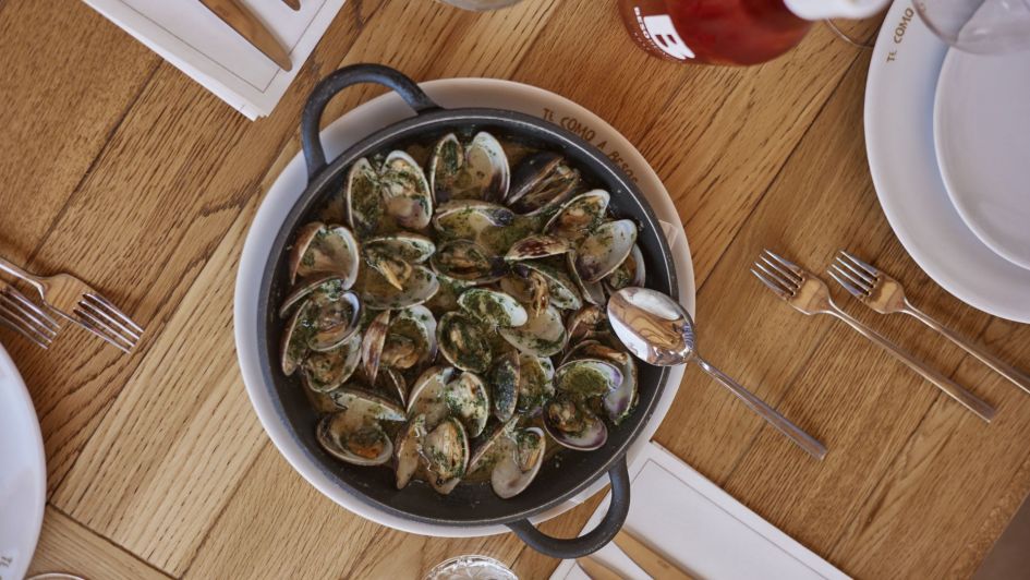 Coquinas at Beso Beach Club, Estepona - traditional Spanish shellfish from Chiringuito beachside restaurants