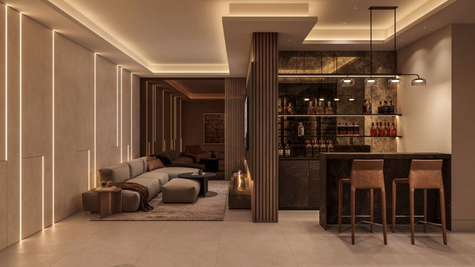 Bar Entertainment area in luxury Noura Villa in Marbella Golden MIle