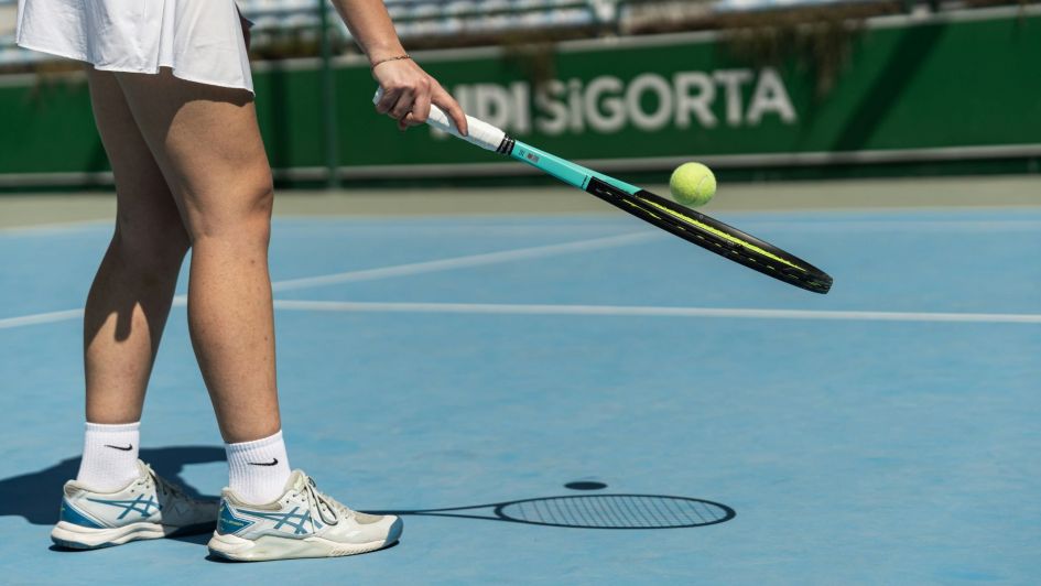 Blue tennis court like at Puente Romano Marbella